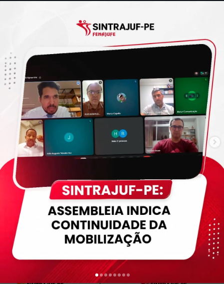 Assembleia do Sintrajuf‑PE reforça mobilização e aponta novos passos na luta nacional